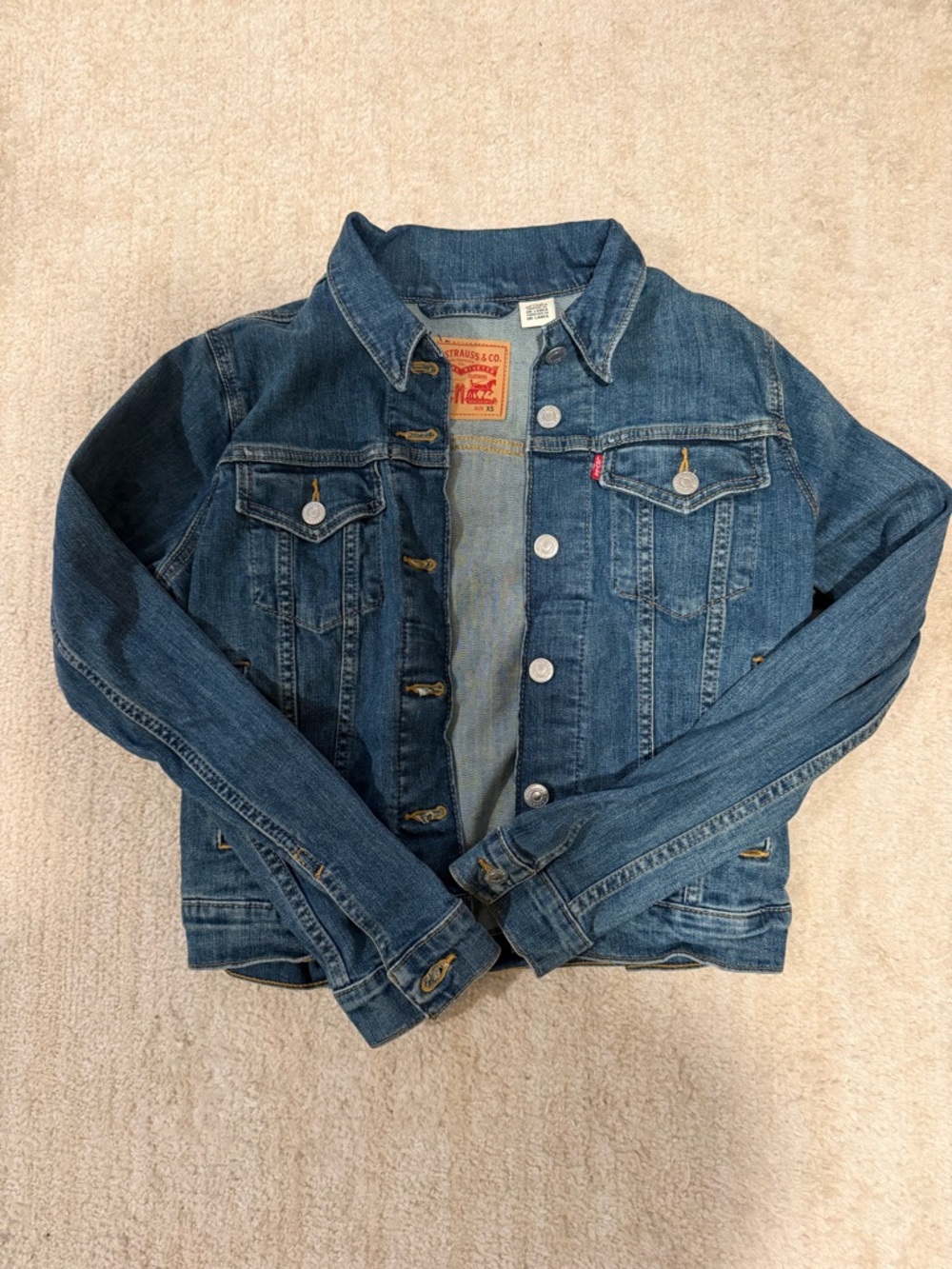 Levi's Womens Blue Denim Jacket - Classic Trucker Style- XS